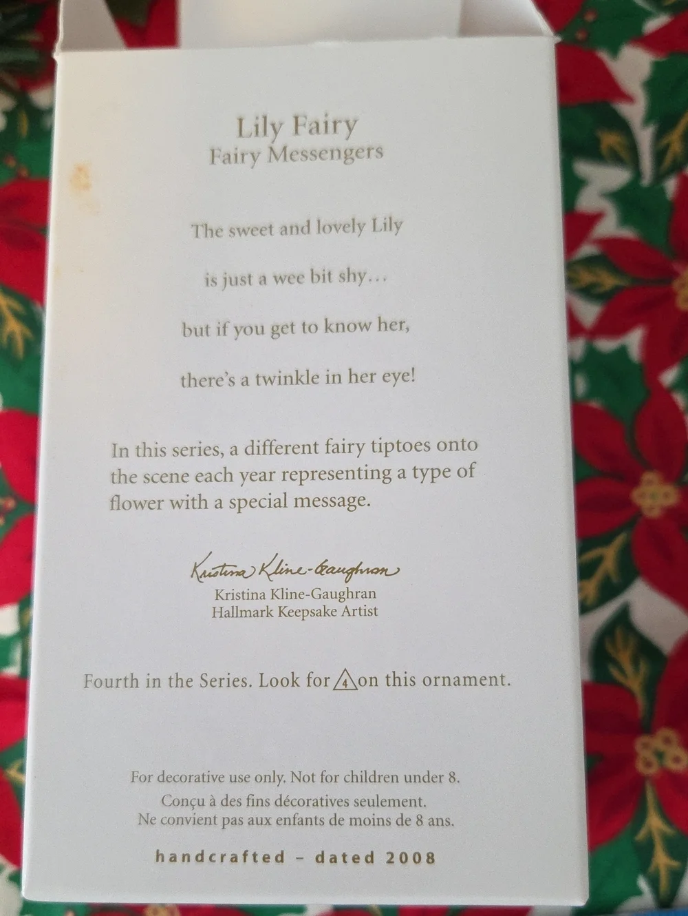 * 2008* Hallmark LILY FAIRY Collectors Ornament   Of FAIRY MESSENGERS Collection